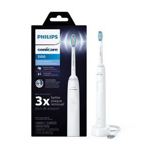 Philips Sonicare 3100 Power Toothbrush, Rechargeable Electric Toothbrush with Pr